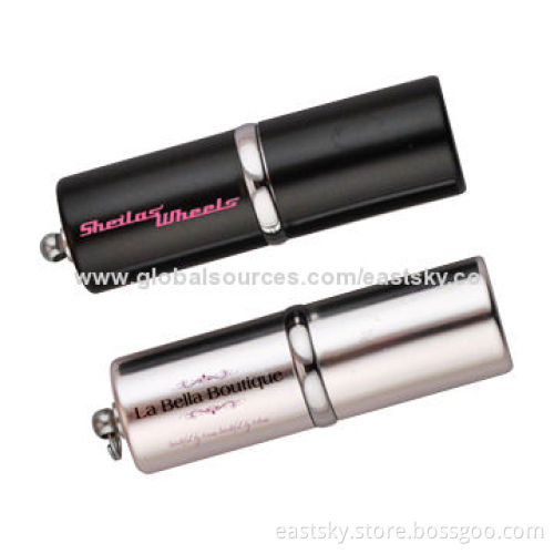 Metal Lipstick USB Drive in Lipstick Design, with 64MB to 32GB Capacity, Waterproof, Dust-proof